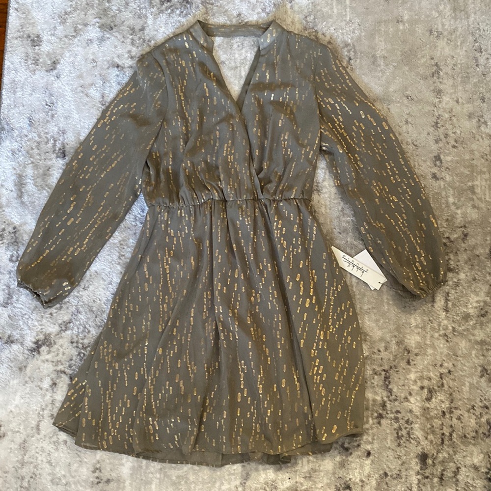 Stylish Green & Gold Dress, Nicole Miller ✨